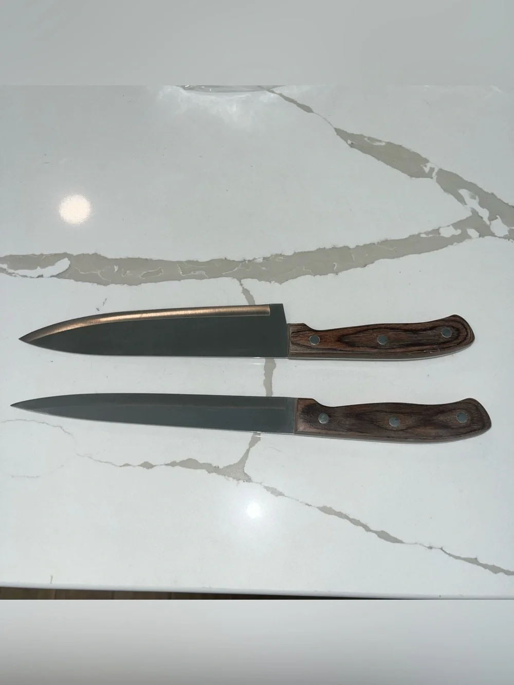 Emojoy: 2 Piece Knife Set: 8” Chef’s Knife & 8” Slicing Knife: Very Nice!